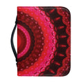 Red Kaleidoscope Print Leather Bible Cover