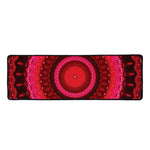 Red Kaleidoscope Print Long Kitchen Mat