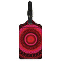 Red Kaleidoscope Print Luggage Tag