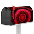 Red Kaleidoscope Print Mailbox Cover