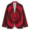 Red Kaleidoscope Print Men's Blazer