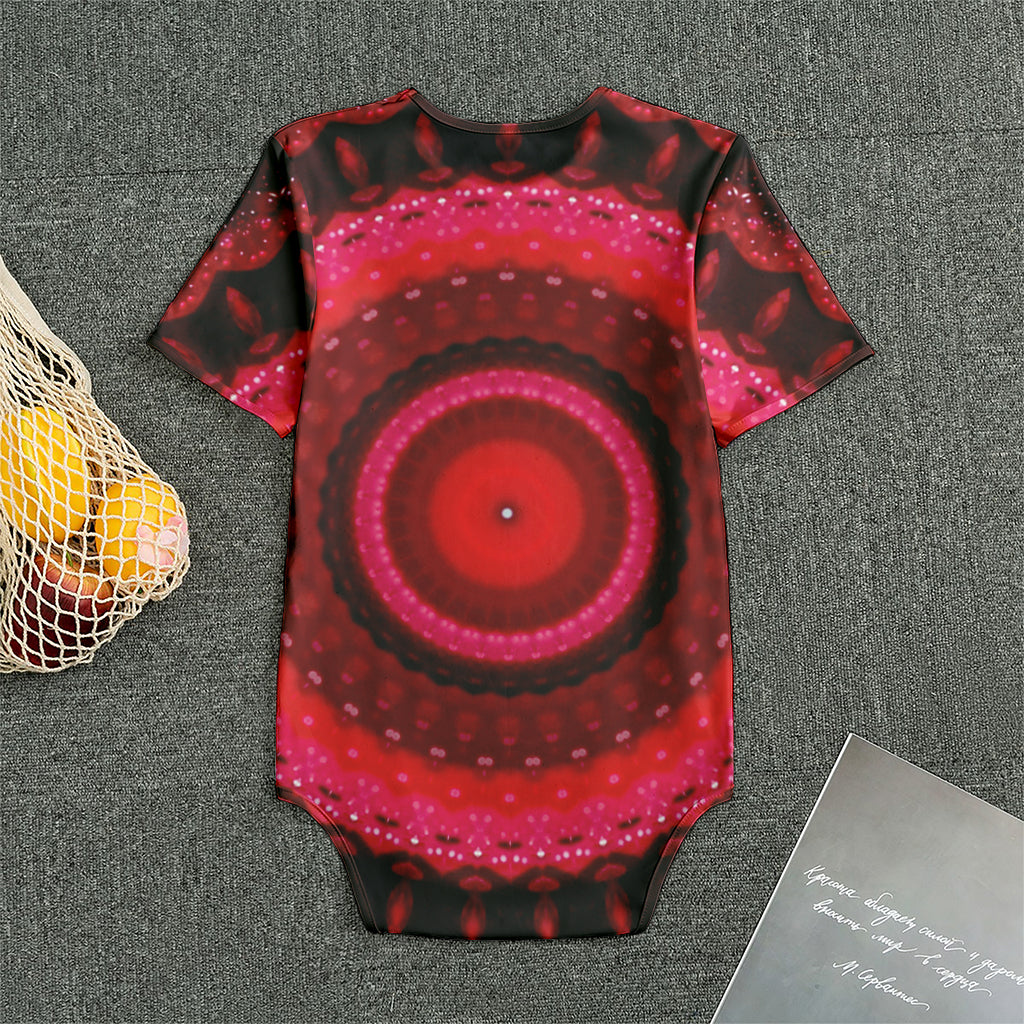 Red Kaleidoscope Print Men's Bodysuit