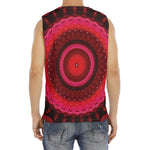 Red Kaleidoscope Print Men's Fitness Tank Top