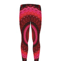 Red Kaleidoscope Print Men's Leggings