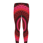 Red Kaleidoscope Print Men's leggings