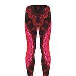 Red Kaleidoscope Print Men's leggings