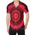 Red Kaleidoscope Print Men's Shirt