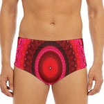 Red Kaleidoscope Print Men's Triangle Swim Briefs