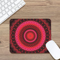 Red Kaleidoscope Print Mouse Pad