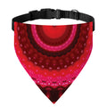 Red Kaleidoscope Print Over The Collar Dog Bandana