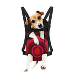 Red Kaleidoscope Print Pet Carrier Backpack