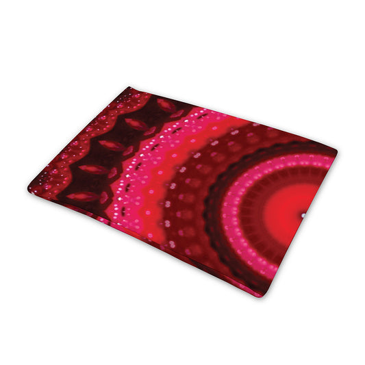 Red Kaleidoscope Print Pet Cooling Mat Cover