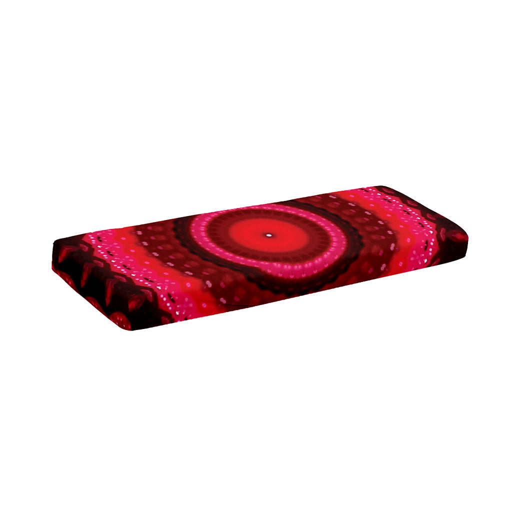 Red Kaleidoscope Print Piano Keyboard Cover