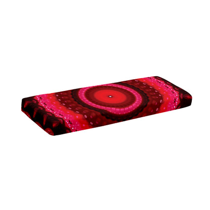 Red Kaleidoscope Print Piano Keyboard Cover