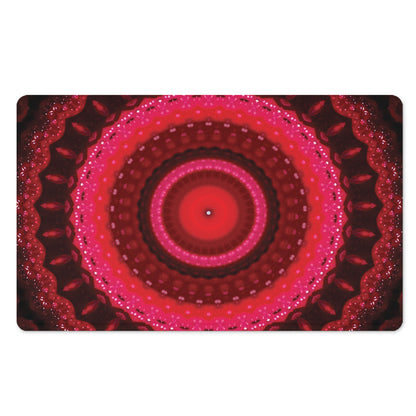 Red Kaleidoscope Print Polyester Doormat