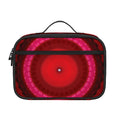 Red Kaleidoscope Print Portable Lunch Bag