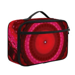 Red Kaleidoscope Print Portable Lunch Bag