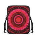 Red Kaleidoscope Print Rectangular Crossbody Bag