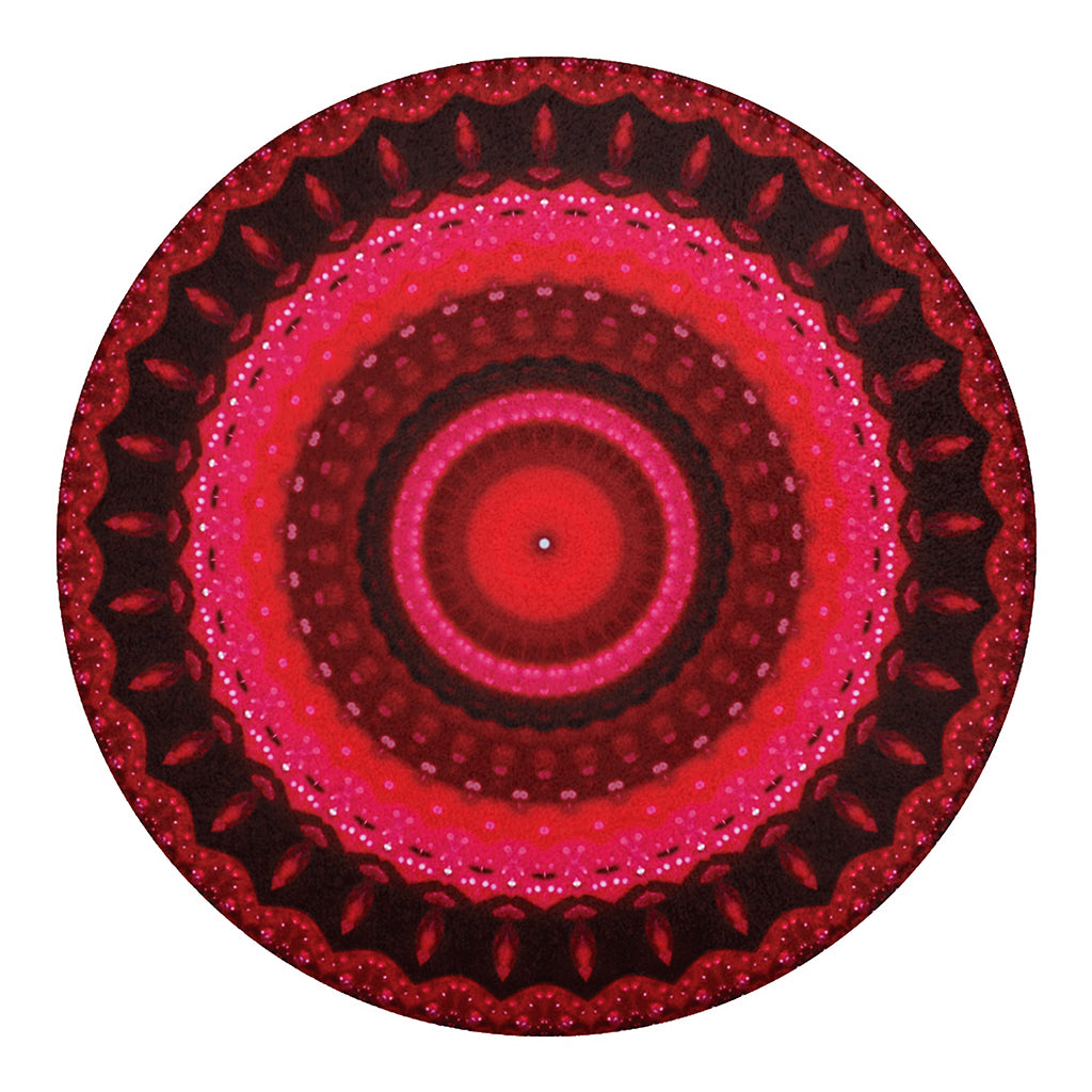 Red Kaleidoscope Print Round Blanket