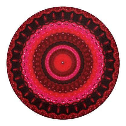 Red Kaleidoscope Print Round Blanket
