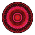 Red Kaleidoscope Print Round Floor Mat