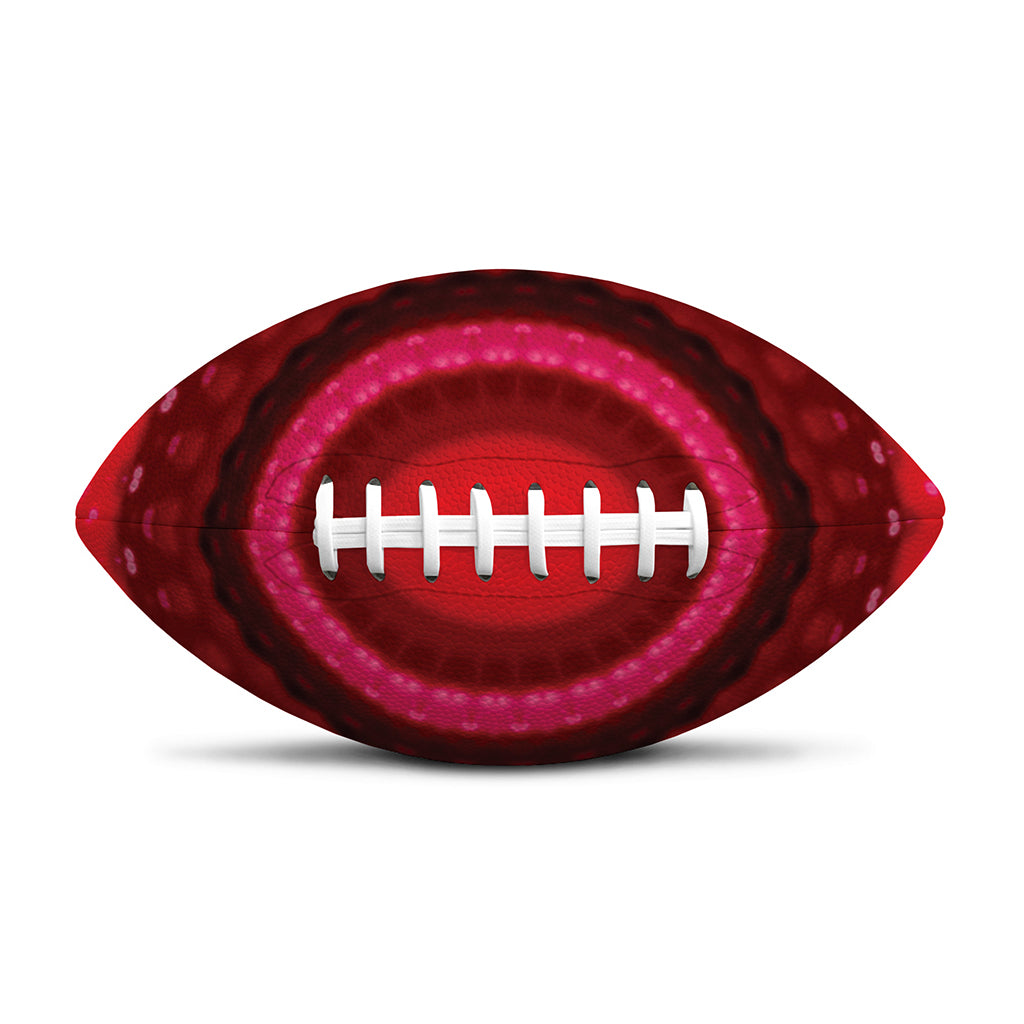 Red Kaleidoscope Print Rugby Ball