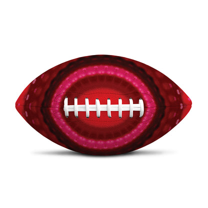 Red Kaleidoscope Print Rugby Ball