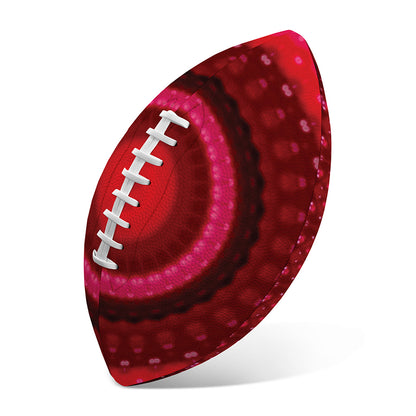 Red Kaleidoscope Print Rugby Ball