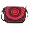 Red Kaleidoscope Print Saddle Bag