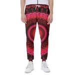 Red Kaleidoscope Print Scuba Joggers