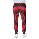 Red Kaleidoscope Print Scuba Joggers