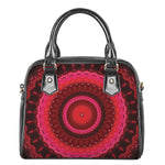 Red Kaleidoscope Print Shoulder Handbag