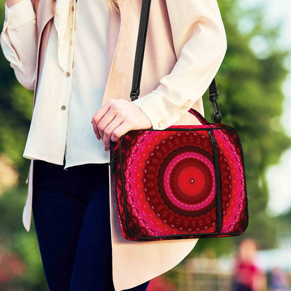 Red Kaleidoscope Print Shoulder Strap Bible Bag