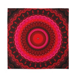 Red Kaleidoscope Print Silk Bandana