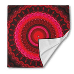 Red Kaleidoscope Print Silk Bandana