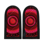 Red Kaleidoscope Print Skillet Handle Cover