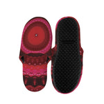 Red Kaleidoscope Print Slippers