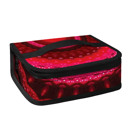 Red Kaleidoscope Print Small Lunch Bag