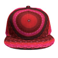 Red Kaleidoscope Print Snapback Cap