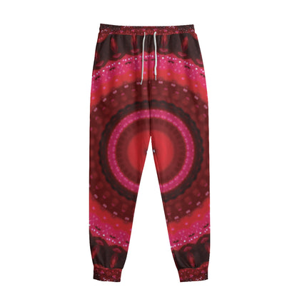 Red Kaleidoscope Print Sweatpants