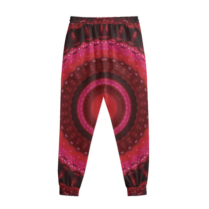 Red Kaleidoscope Print Sweatpants