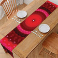 Red Kaleidoscope Print Table Runner
