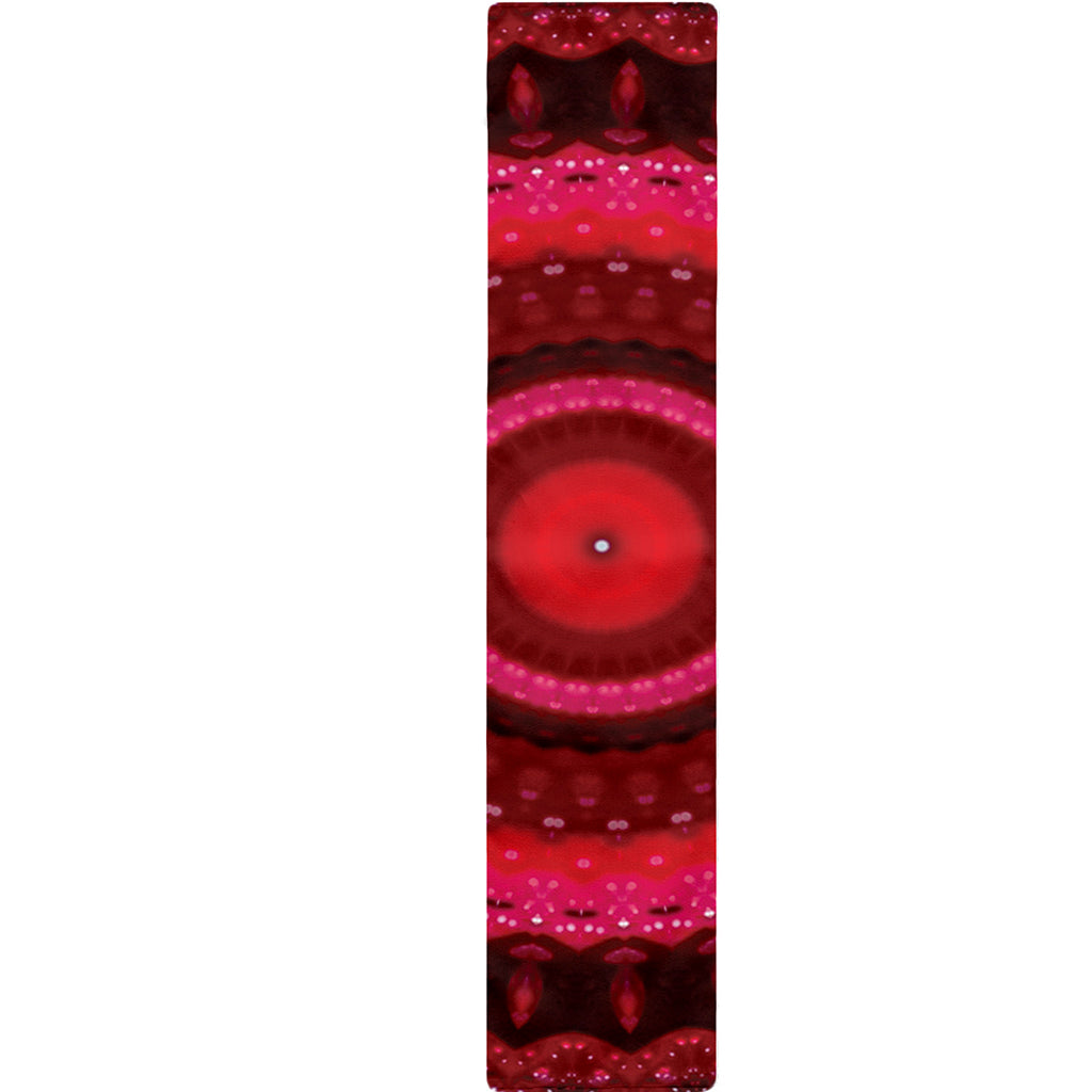 Red Kaleidoscope Print Table Runner
