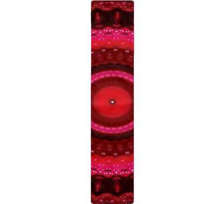 Red Kaleidoscope Print Table Runner
