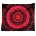 Red Kaleidoscope Print Tapestry