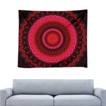 Red Kaleidoscope Print Tapestry