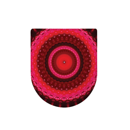 Red Kaleidoscope Print Toilet Lid Cover