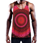 Red Kaleidoscope Print Training Tank Top