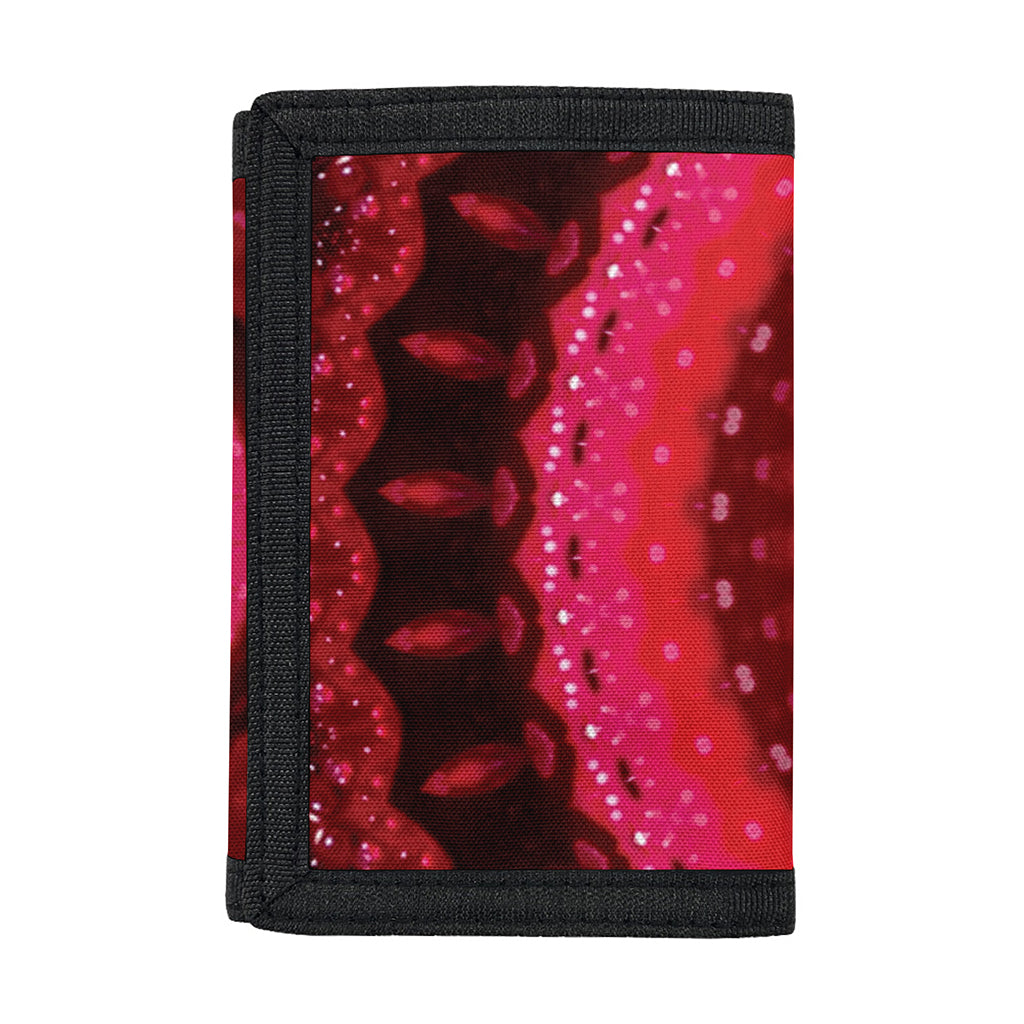 Red Kaleidoscope Print Trifold Wallet