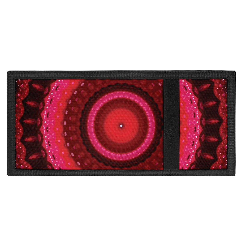 Red Kaleidoscope Print Trifold Wallet